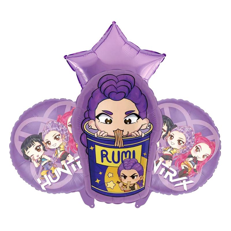 Kpop Demon Hunte Balony na imprezę Huntrix Balony na przyjęcie urodzinowe Akcesoria Dekoracja Anime Balony na imprezę tematyczną Zaopatrzenie