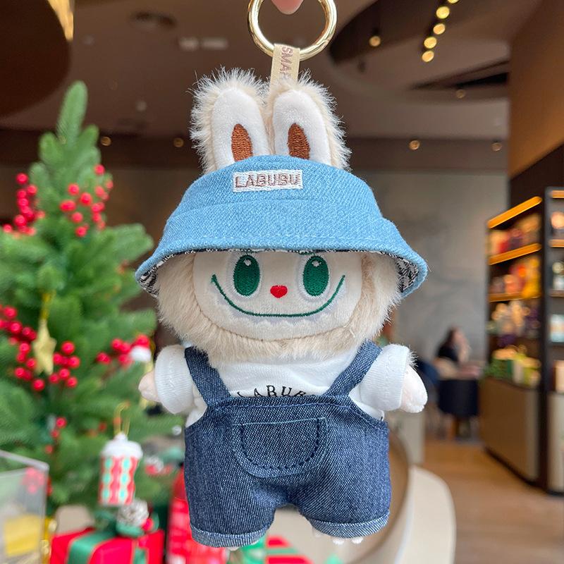 Høy Kvalitet Tegneserie Søt Labubu Figur Nøkkelring Morsomt Anheng Kawaii Ryggsekk Dekorasjonstilbehør Bursdagsgaver