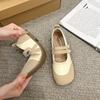 Large Size Women's Shoes Literary Silver Single Shoes Summer New Velcro Mori Women's Style Mary Jane Shoes