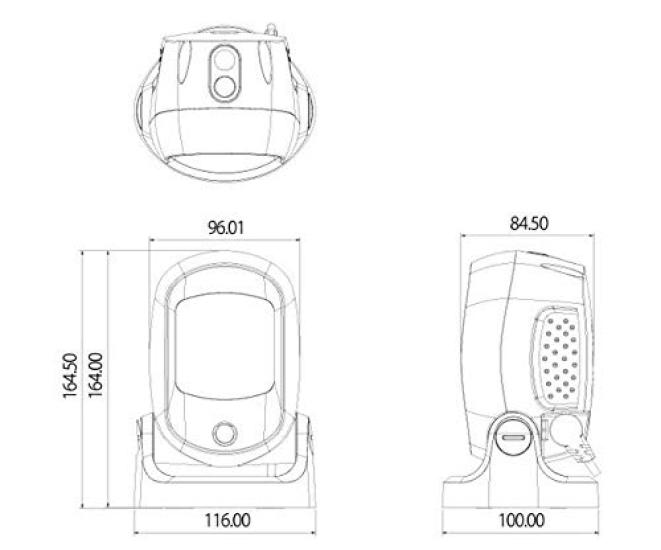 Fiksert strekkodeleser MD850 Tilkobling IP42 Støvtett og Høyytelse (USB-type) Multi-Laser Vanntett