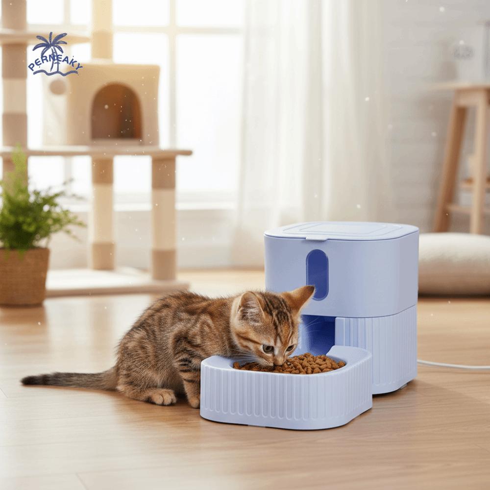 Practical Non-slip Automatic Pet Feeder Drinking Fountain Detachable Pet Water Feeder Plastic Cat Food Bowl For Dogs Puppy Cats