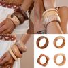 Geometrisches Armband Handgefertigt Natürliches Holz Armreif Retro Handgelenk Schmuck Für Frauen Mode Accessoires