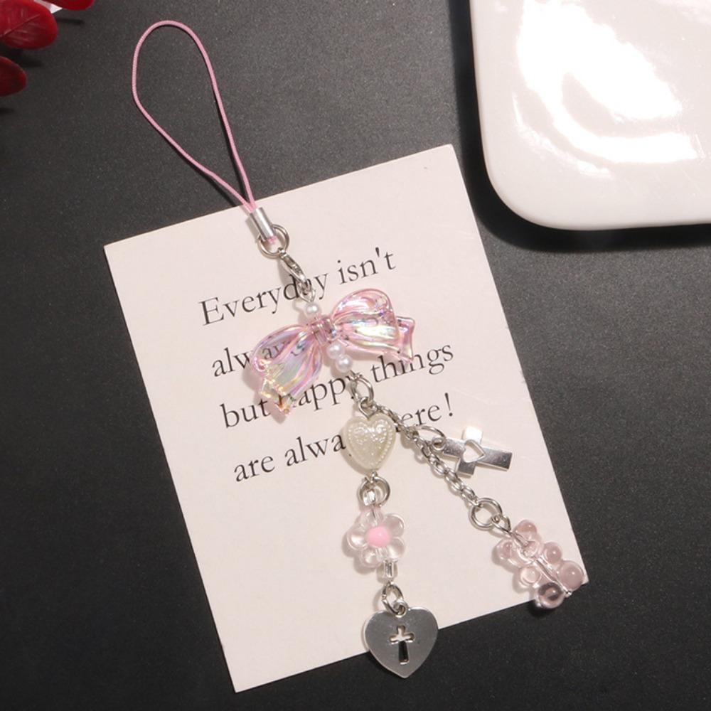 Key Cord Mobile Phone Strap Bow Mobile Lanyard Telephone Jewelry Y2K Phone Chain  Women Girls