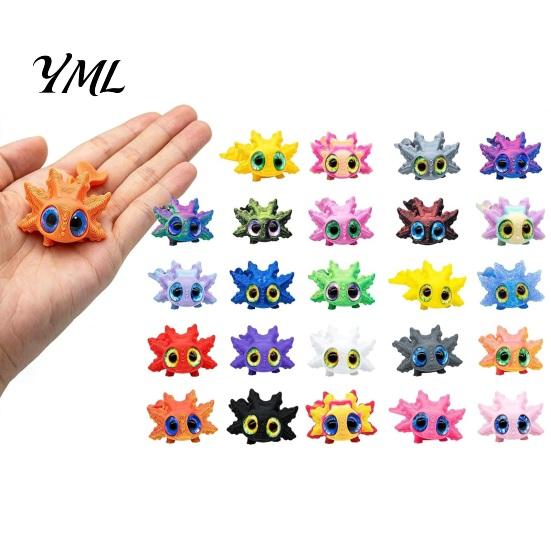 TPR Animal Party Favors Axolotl Advent Calendar 2026, 3D Printed Jointed Flexible Toys, 24 Days Kids Holiday Gift Sets Christmas Countdown with