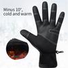 Motorcycle Gloves Winter Thermal Fleece Lined Winterhermal Skin-Friendly Cycling Waterproof Antislip Touch Screen Warm Ski Glove