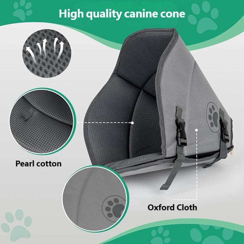 Collar de Cono Suave para Perros y Gatos para Prevenir Lamido y Mordeduras Durante la Recuperación Ligero y Lavable P9YB