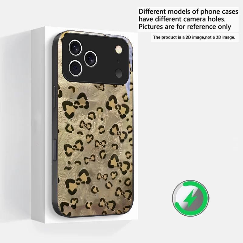 

Abstract leopard print Suitable For iPhone 16E 17 Pro Max 15 Pro 14 13 Plus 12 mini 11 16 Air 17Pro magnetism Glass Phone Case iPhone 11