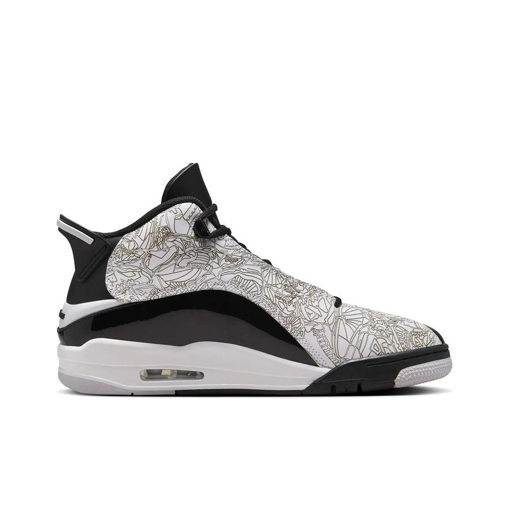 Jordan Dub Zero White Thunder Fashion Comfortable Non-Slip Wear-Resistant Mid-Top Retro Basketball Shoes Unisex Sneakers Black 311046-110