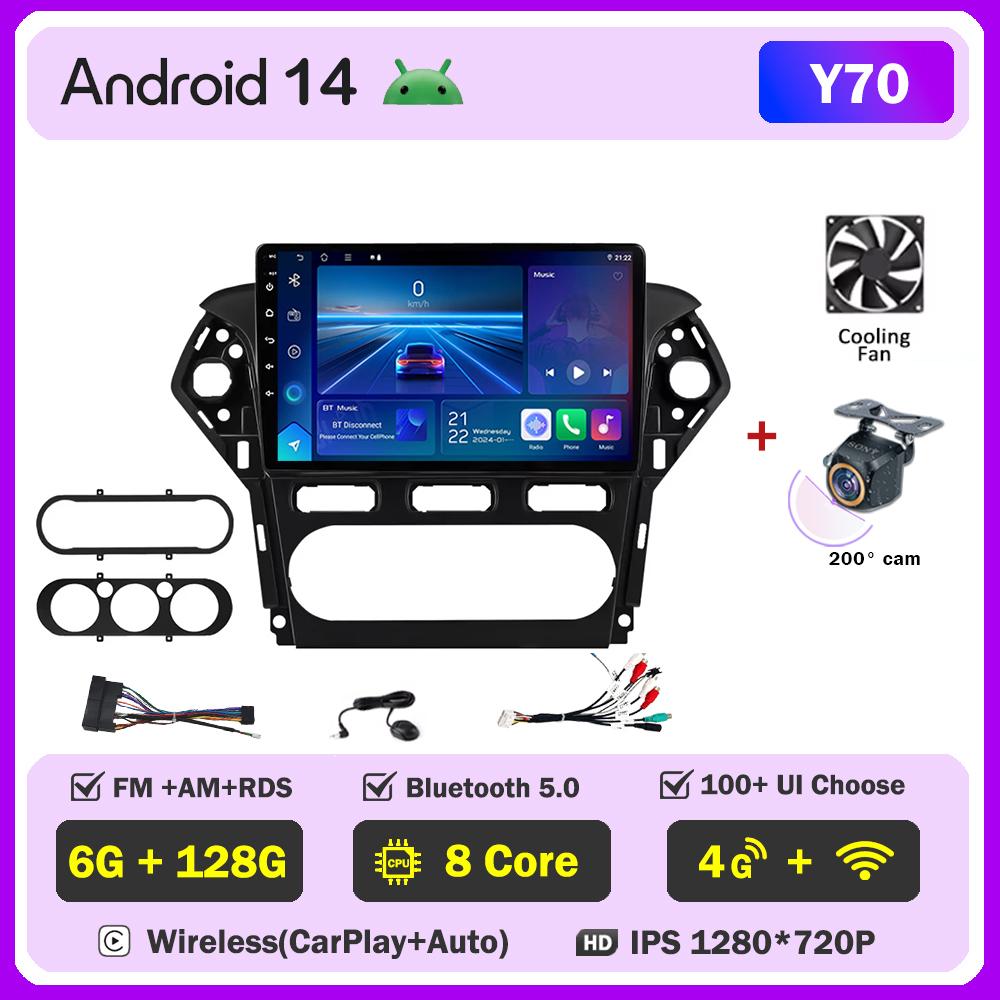 For Ford Mondeo 4 Mk4 2010-2014 Car Radio Player Car Carplay Screen Autoradio Mirror Link Car Intelligent Systems Touch Screen