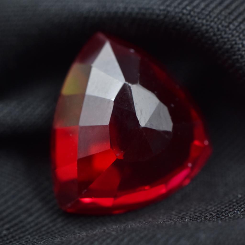 Natural Red Ruby Loose Gemstone 11.05 Ct Trillion Cut for Jewelry Making and Gem Collections