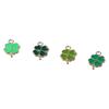 48pcs Four Leaf Clover Alloy Mini Lucky Leaf Charms Alloy Shamrock Charms  for Jewelry Making