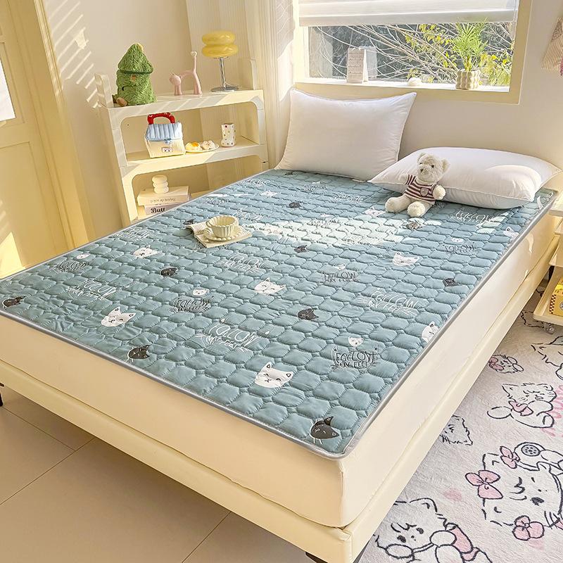 Breathable Mattress,Soft Cushion with Elastic Straps,Dormitory Tatami,Quilted Cotton Bed Sheet,Bedroom Mattress,Protective Pad,Anti Slip Bed Pad