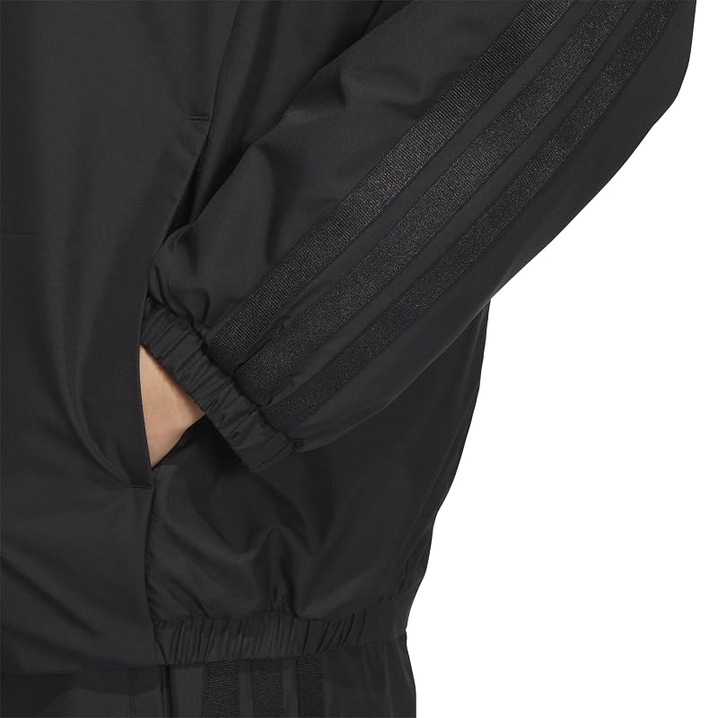 Adidas Track Top Must Haves 3-Stripes Windbreaker Women's QB062 Black/Black (KA0949) Size S