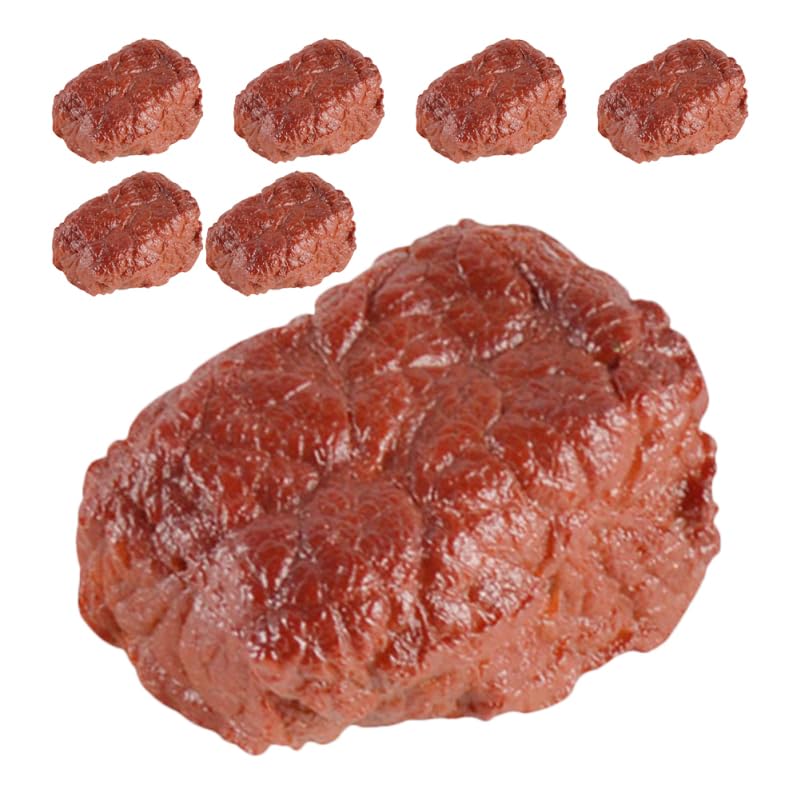 JOINPAYA Set of 7 Beef Block Models, 3.50 X 2.00 X 2.00 Cm, Food Samples, Meat Models, Pretend Play Kitchen Props, Perfect for Restaurant and Home