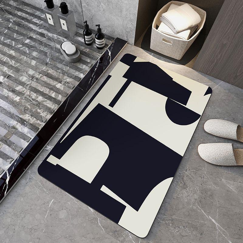 Bathroom Floor Mat Carpet Door Mat Door Rubber Absorbent Mat Toilet Floor Mat Non-slip Mat Door Mat