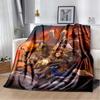 Dungeons & Dragons Red Dragon Print Flannel Blanket, Soft Throw Blanket for Sofa Bed