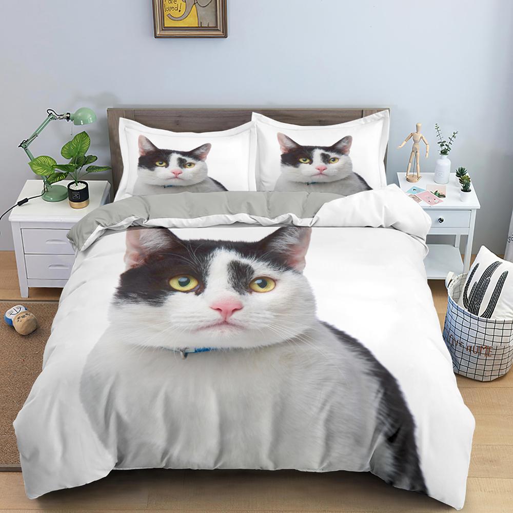 Nice Cat Puppy Dog Bed Linen Sets Animal Bed Cover Bed Linen Twin/queen/king Size Bed Room for Children Bed Linen