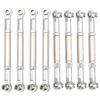 8Pcs Upgrade Metal Pull Rod Steering Pull Rod for WPL MN Feiyu 1 16 RC Car Spare PartsSilver
