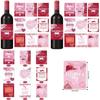 Party Day Valentines Decor Wine Bottle Labels With 36pcs For Romantic Events