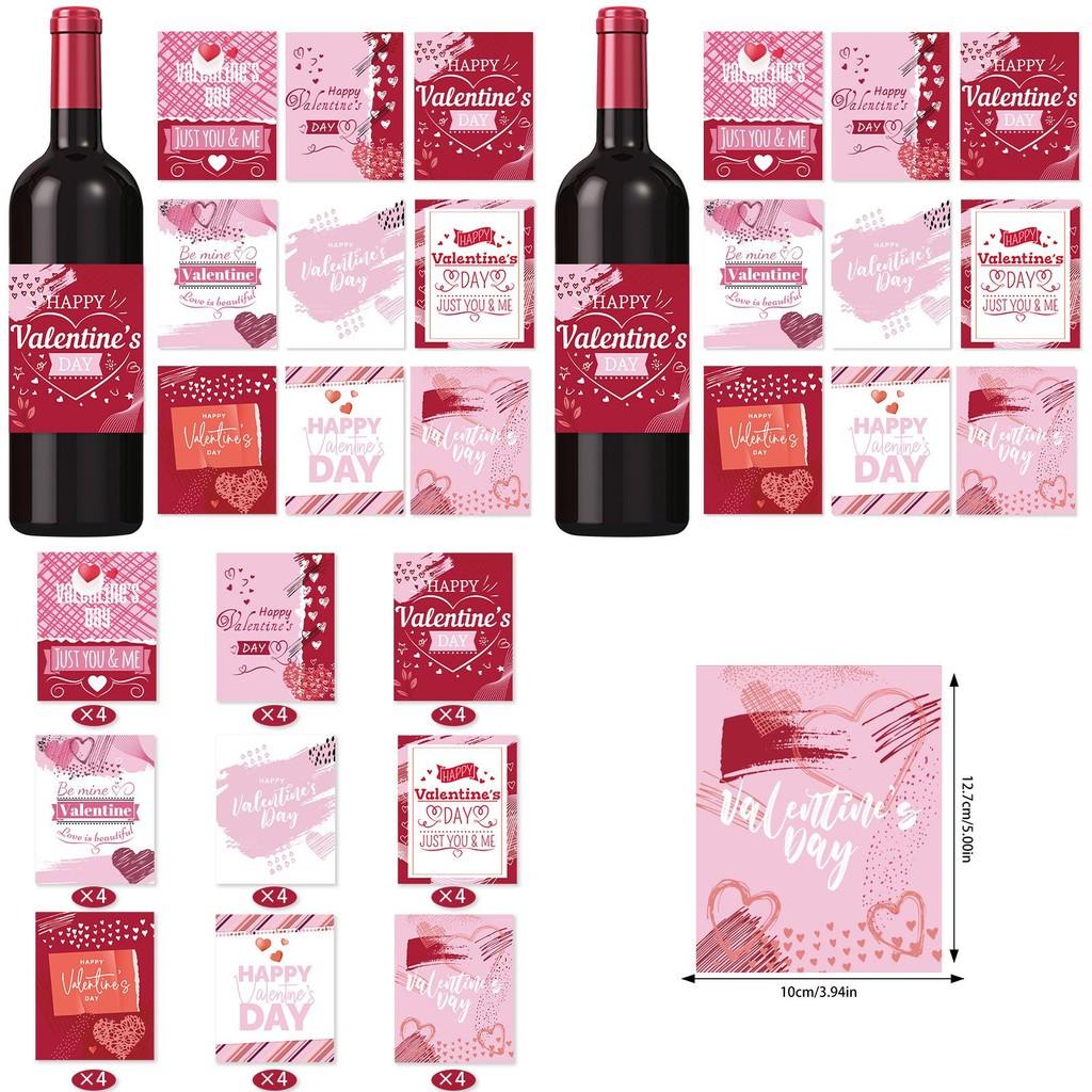 Day Valentines Party Decor Wine Bottle Labels With 36pcs For Romantic Events