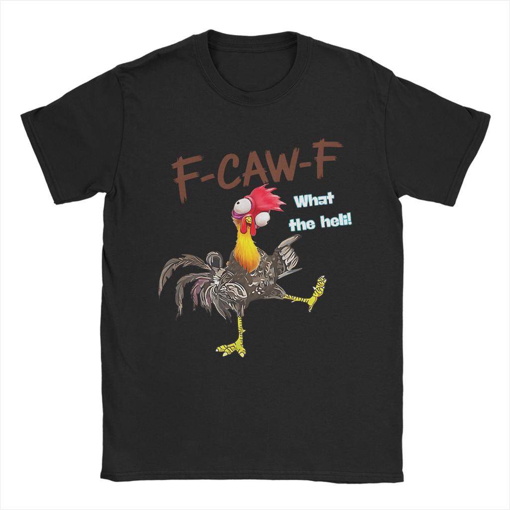 Funny FCawF Chicken FCAWF Chicken Men T Shirt Vintage Tee Shirt Short Sleeve Crew Neck TShirts 100 Cotton Gift Idea Clothes