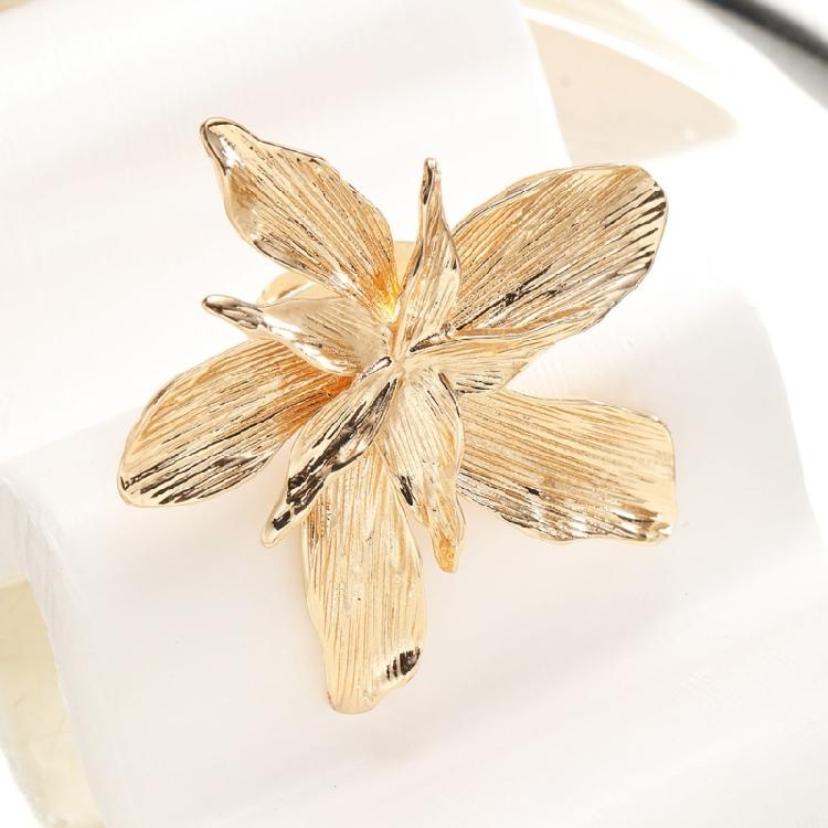 Elegant Finger Rings Party Accessories Geometric Flower Weddings Rings Alloy Texture Suitable for Fashion Casual Looks