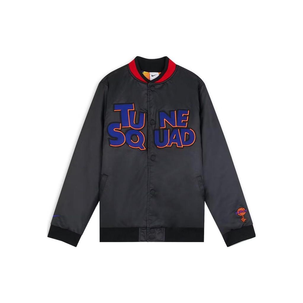 Nike Letter Print Baseball Collar Jacket Kids Jackets Black DM2981-010