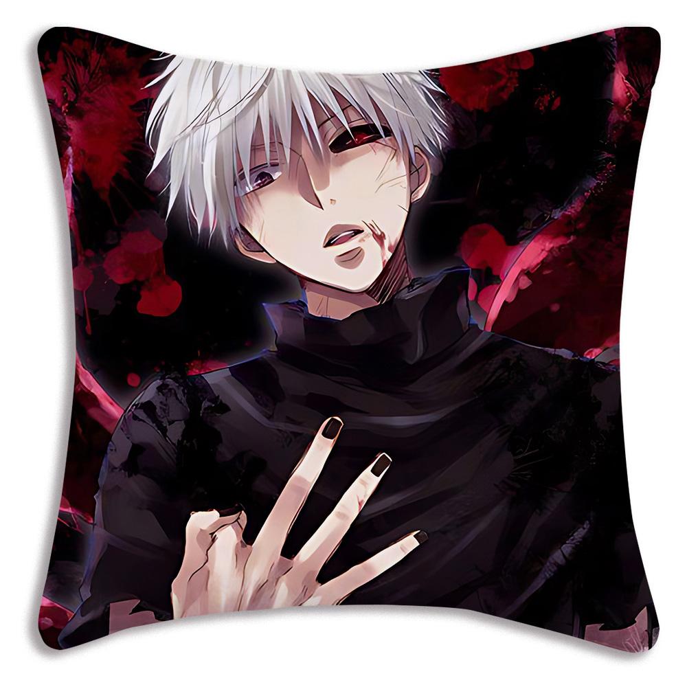 Anime For Tokyos Ghouls-Pillow Covers Cartoon Sofa Decorative Home Double-sided Printing Short Plush Cute Cushion Cover