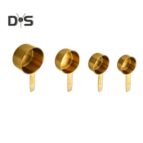 Messlöffel-Set aus Edelstahl, Doppelskala, Messbecher mit ergonomischem Griff für präzise Backmessungen, Verwendung in der Küche zu Hause und in der Bäckerei