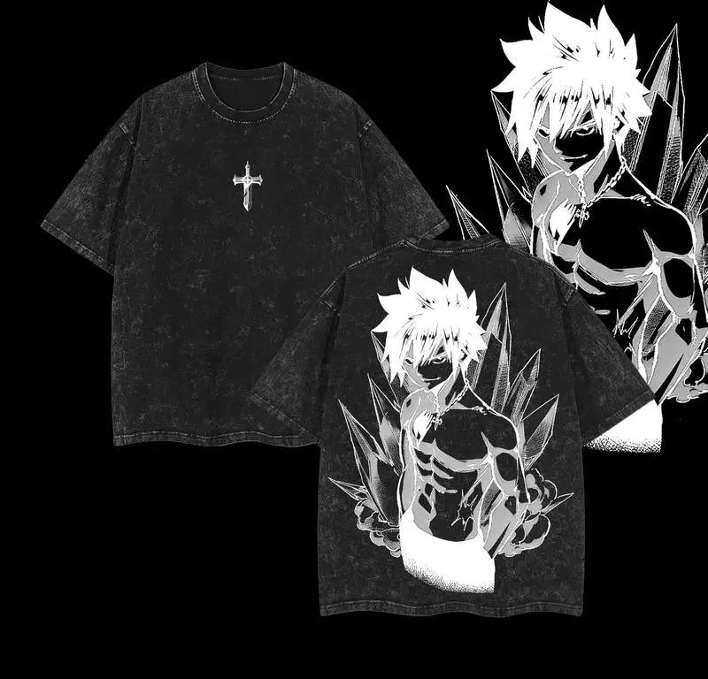 Anime Fairy Tail Juvia Lockser Print Tshirt Clothing Washed Tshirt Comfortable Oversized Unisex high quality hot product tee