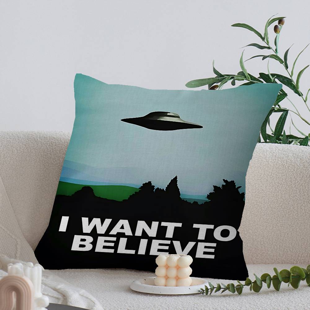 

I WANT TO BELIEVE The X Files Maple Design Cushion Cover Happy Autumn Harvest decor Holiday Decorati Pillow Cover 30X30cm