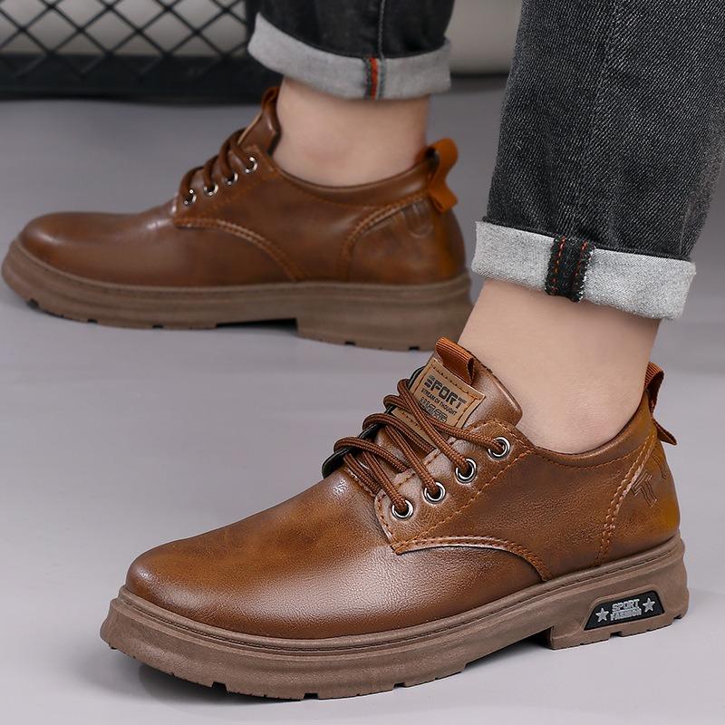 Zapatos de Hombre Casual Cuero Suela Blanda Pala Blanda Transpirables Anti-Olor Antideslizantes Conducción.