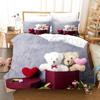 3D Teddy Bear Bedding Set White Polar Bear Bed Linen Teens Women Single Twin Queen King Full Size Duvet Cover 3pcs Bedclothes