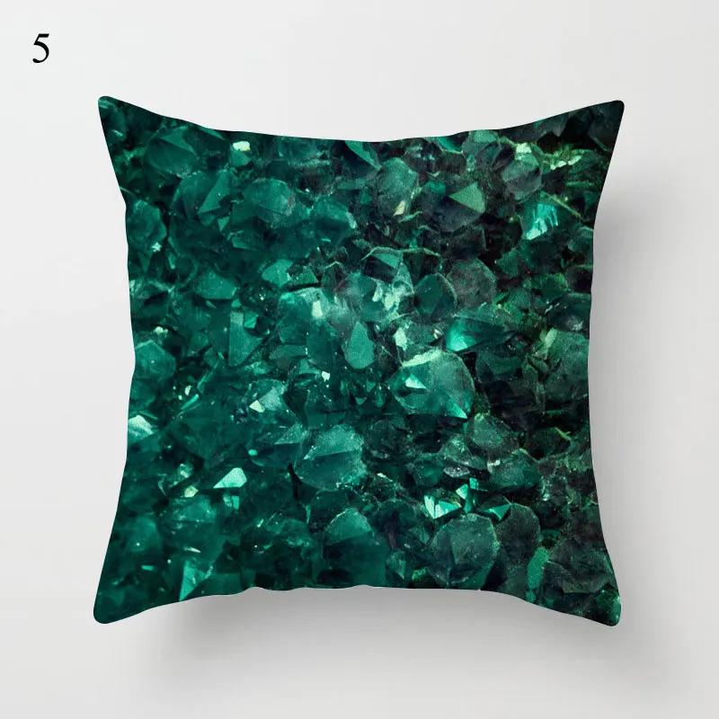 Decorative Sofa Pillowcase Throw Green Collection Cushion Cover Eye Geometric Abstract