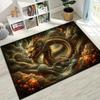 Magic Dragon Mythology Art Chinese Loong Cartoon Rug for Bedroom Living Room Sofa Home Doormat Decor, Large Non-slip Floor Mat