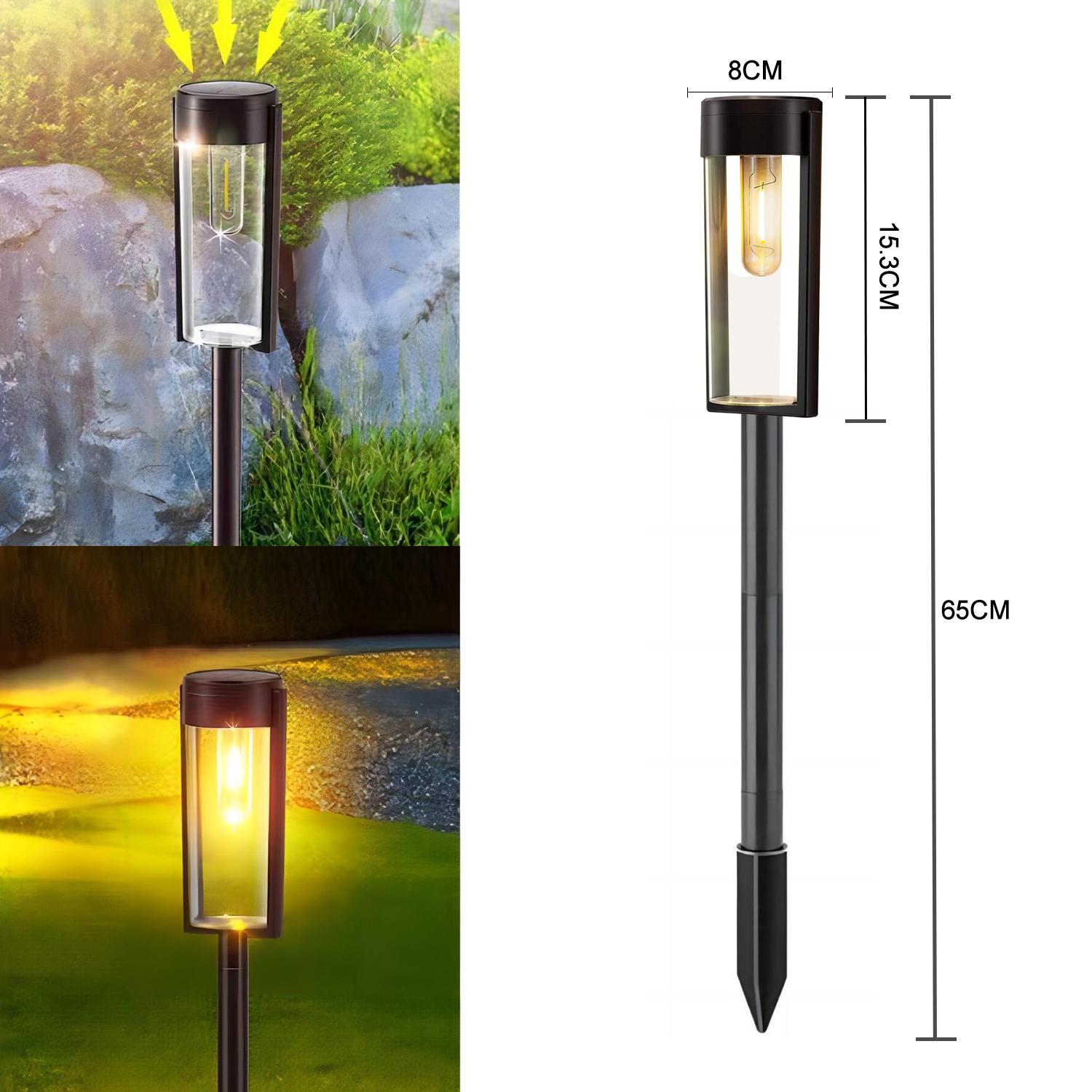 

Solar Pathway Lights Outdoor Waterproof Solar Garden Landscape Lights Auto On/Off Decorative Walkway Driveway Lawn Patio Lamp 2pcs