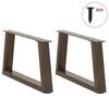 VidaXL Pieds de table basse en forme de V, 2 pièces, acier naturel, 70 x (30-31,3) cm 4012539