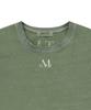 MUCENT Pigment Dirty Wash Round Back Logo Short Sleeve T-Shirt Unisex (2 Colors)