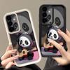 Guitar-playing Panda Case For Samsung Galaxy S26 S25 Ultra S24 S23 S22 S21 FE A15 A35 A55 A16 A26 A36 A56 A17 A37 A57 5G Cover