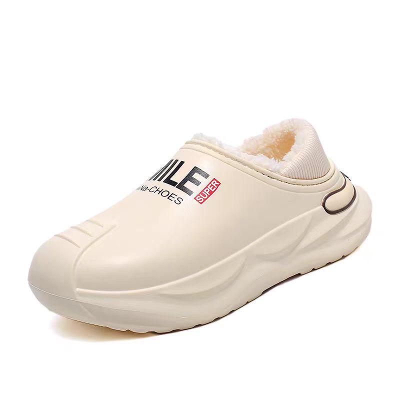 2024 Men's Waterproof Non-Slip Cotton Slippers for Winter - Warm, Large Size, Ideal for Driving and Outdoor Use
