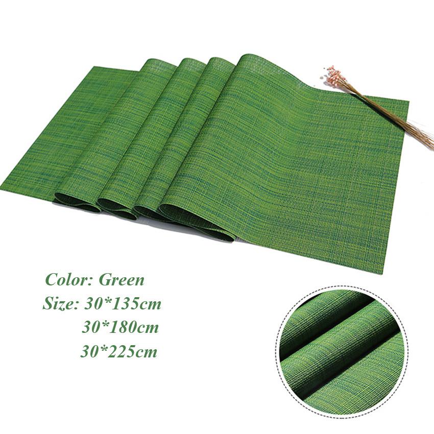 PVC Waterproof Table Runner Weave Non-slip Pad Placemat for Home Kitchen Dining Table Mat Party Decororation camino de mesa