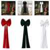 Christmas Bow Bow Supplies Bowknot with Long Streamers Xmas Decor Ornament for Wedding Home Holiday Window Porch