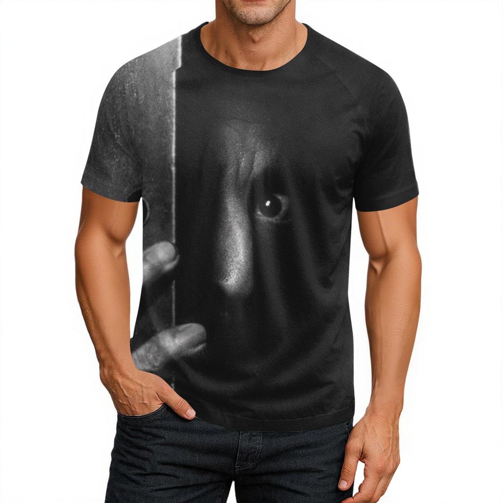 Herre Halloween Trykket Rund Hals Raglan Kort Ermet Topp T-skjorte