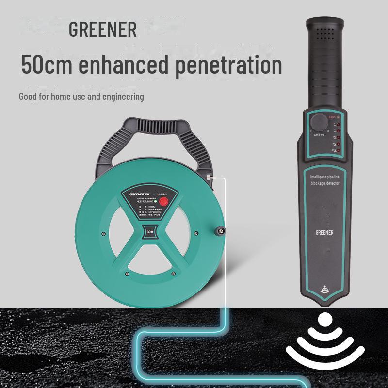 

Детектор засоров электрических проводов и труб Green Forest PVC 20 meters + 4 probes