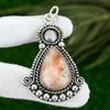 Pear Natural Sunstone 925 Silver Engagement Sacral Chakra Wedding Sister Pendant