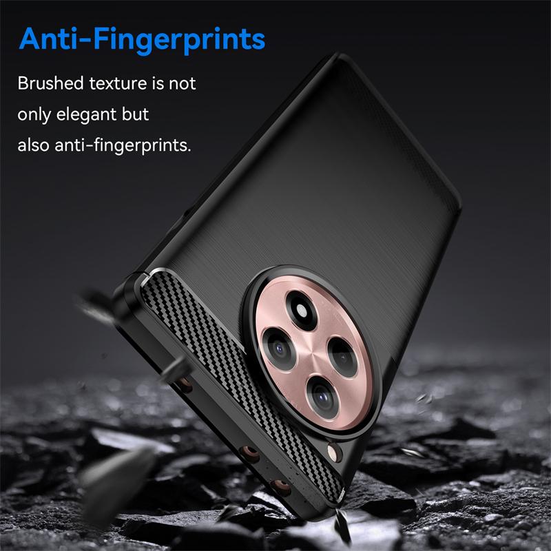 For OnePlus 12R Case Cover Oneplus 12R Capas New Shockproof TPU Phone Bumper Back Soft Silicone Carbon Fibre Fundas Oneplus 12R