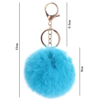 Fluffy Pompom Bag Pendant Accessories Car Keyring Ornaments Fur Ball Keychain Car Keyring Key Holder Pom Fluffy Key Chains
