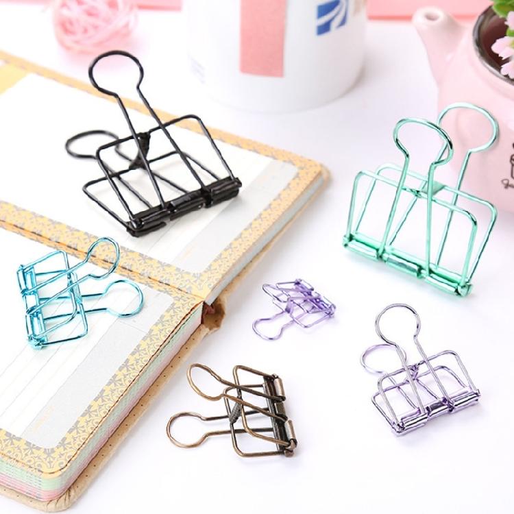 14 Pcs Long Tail Binder Clips Hollow Out Document Clips Metal Wire Clips Stationary Clips for Office