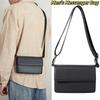 Large Capacity Men's Messenger Bag Black Rectangular Shoulder Bag Simple Male Crossbody Bag  Daily