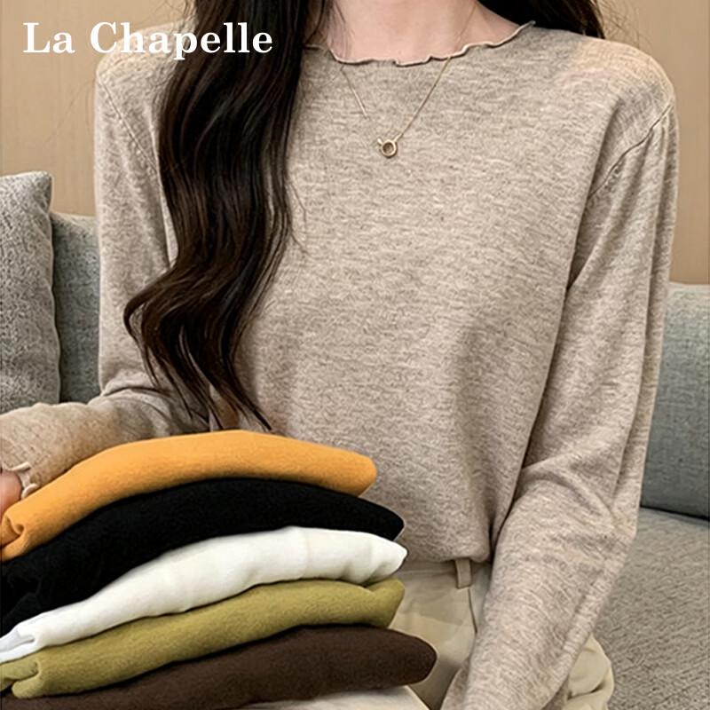 La Chapelle Women's Solid Long Sleeve T-Shirt